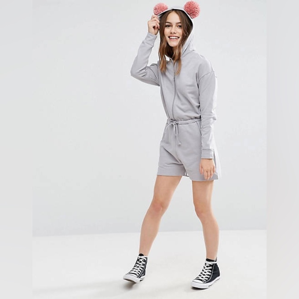 ASOS onesie with PomPom Ears
